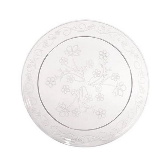 BULK D'vine Plastic Dinner Plate Heavyweight Clear 9