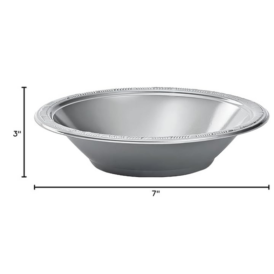 Hanna K. Signature Plastic Bowl Silver 12 oz Bowls Hanna K