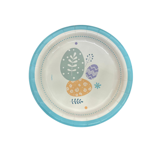 Charming Multicolor Paper Easter 7" Round Plates:16CT Party Supplies VeZee