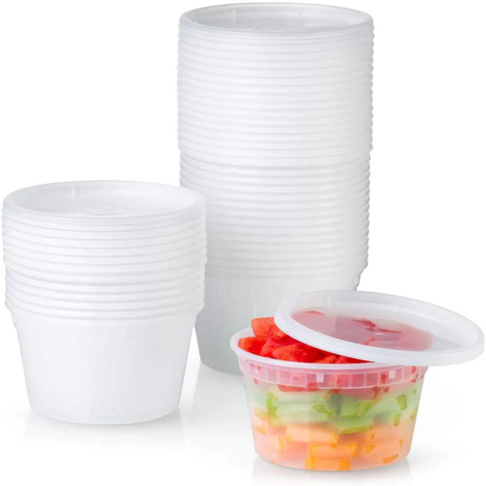 BULK Heavy Duty Deli Food Storage Containers with Lids 16oz Food Storage & Serving VeZee