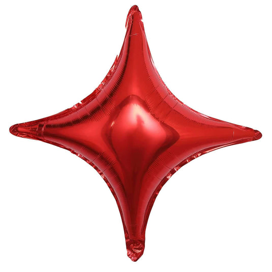 3 Pack 23" Shiny Red Quadrangle Star Mylar Foil Helium Air Balloon Decorations HIER_9120