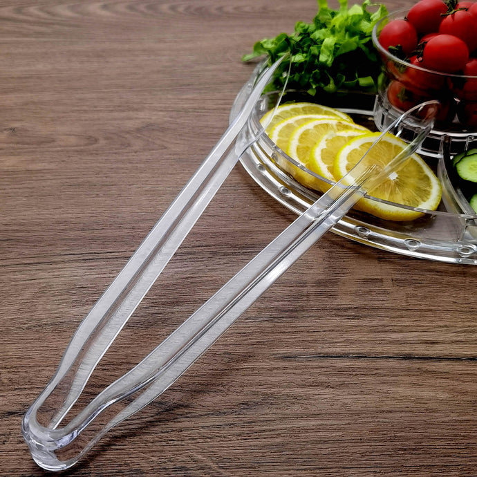 3-Pack Plastic Serving Tongs Clear - Durable Disposable Food Service Tongs for Salad Bars Dessert Tables Buffets12