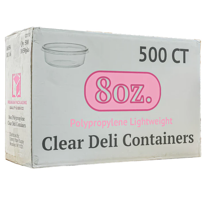 *WHOLESALE* 8oz. Lightweight Deli Containers with Lids | 500 ct/case Food Storage & Serving VeZee