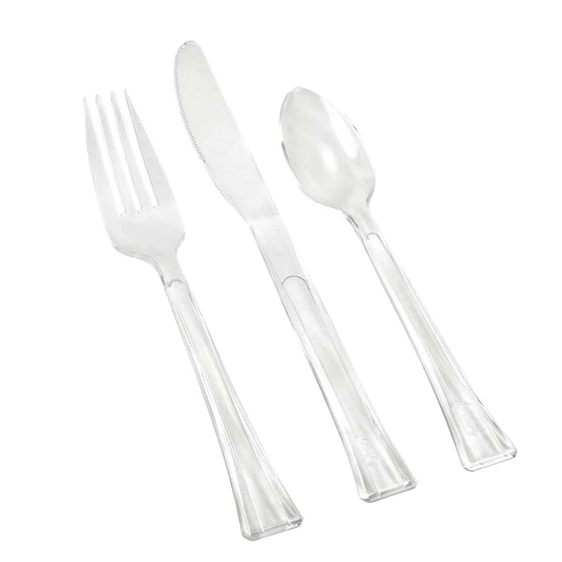 Load image into Gallery viewer, Lillian Tablesettings Extra Strong Quality Premium Plastic Clear Teaspoons Cutlery Lillian
