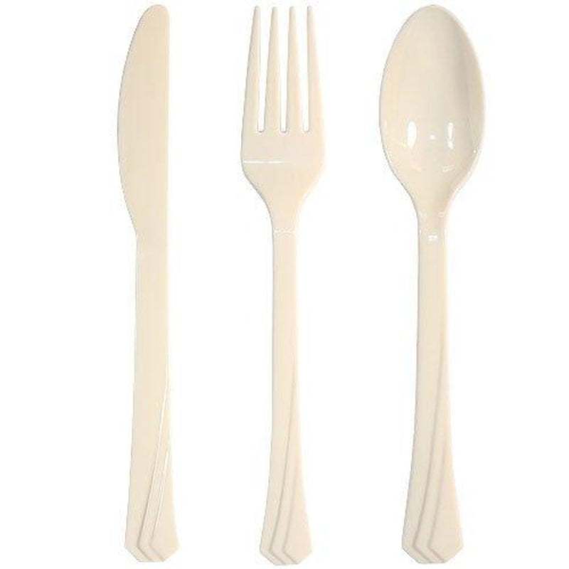 Load image into Gallery viewer, *WHOLESALE* Hanna K. Signature Heavyweight Plastic Soupspoon Ivory: 1224CT Cutlery Hanna K Signature
