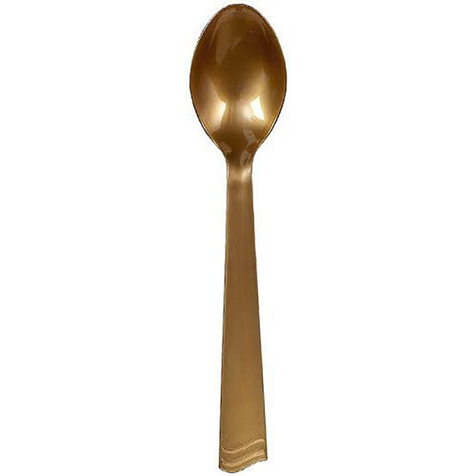 Gold Plastic Serving Spoon 10