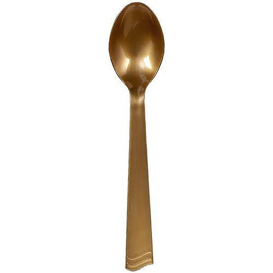 Gold Plastic Serving Spoon 10