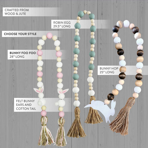 Load image into Gallery viewer, Peter Cottontail Beaded Garland with Tassels, Pick Your Style General Decor Steals
