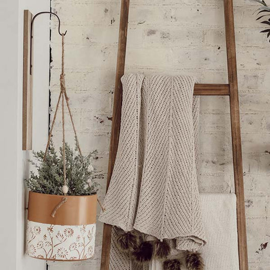 Floral Hanging Planter with Jute Rope General CT