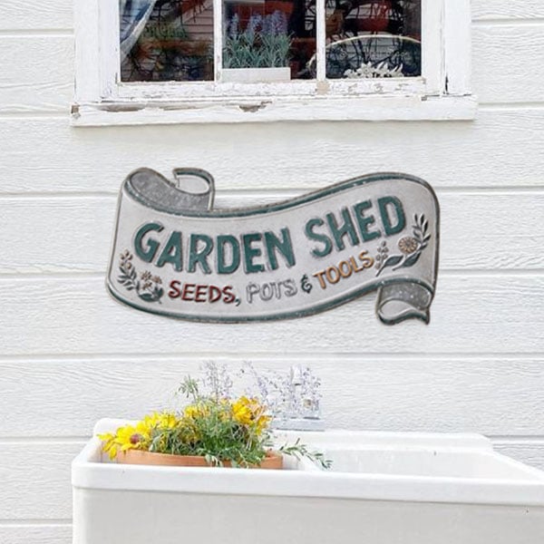 Metal Garden Shed Sign General CT