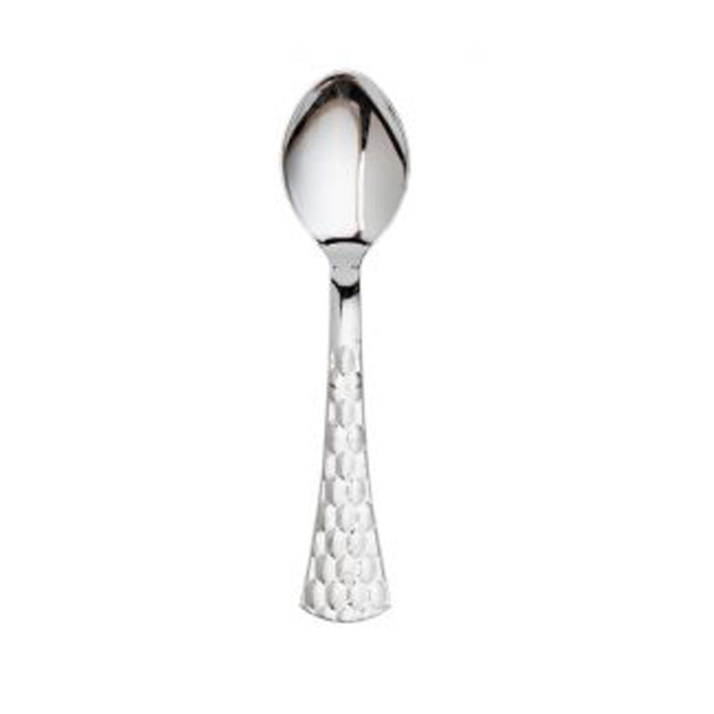 Load image into Gallery viewer, Glamour Collection Extra Heavyweight Disposable Tea Spoons Silver Tablesettings Decorline
