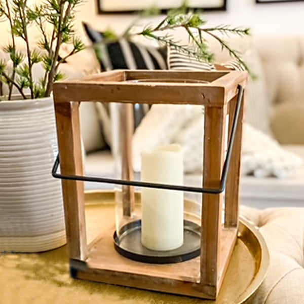 Geometric Wooden Candle Lantern Whats trending ABH