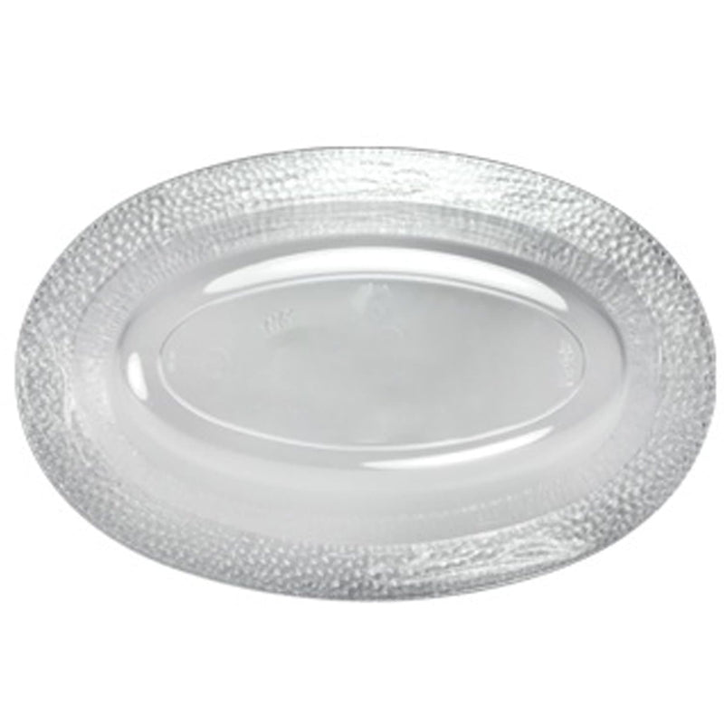 Load image into Gallery viewer, Pebbled Clear Plastic Oval Serving Bowl 32 oz Serverware Lillian
