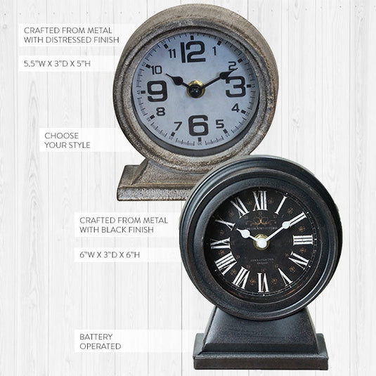 Metal Tabletop Clock, Pick Your Color General Decor Steals