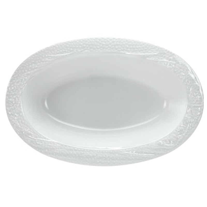 Load image into Gallery viewer, Pebbled Pearl Plastic Oval Serving Bowl 48 oz Serverware Lillian
