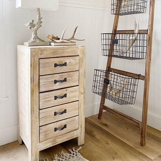 Distressed Wooden Farmhouse Chest of Drawers General ABH