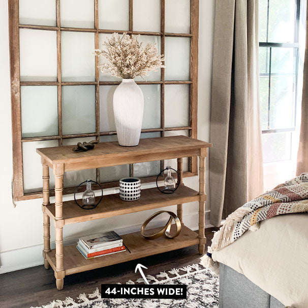 Classic Three-Tier Wooden Console Table General ABH