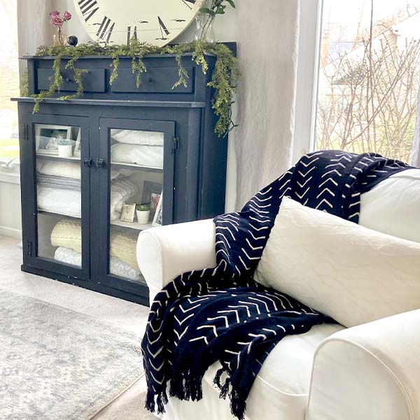 Hand-Block Printed Farmhouse Throw with Tassels Whats trending TS