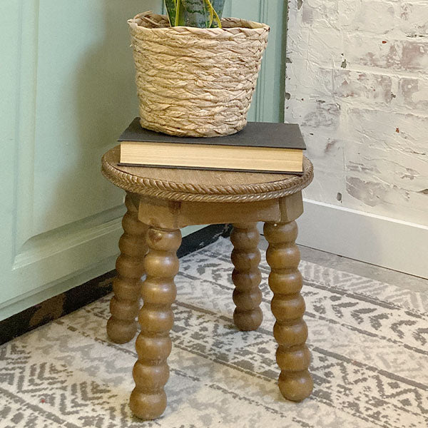 Carved Edge Wooden Milking Stool Riser General ABH