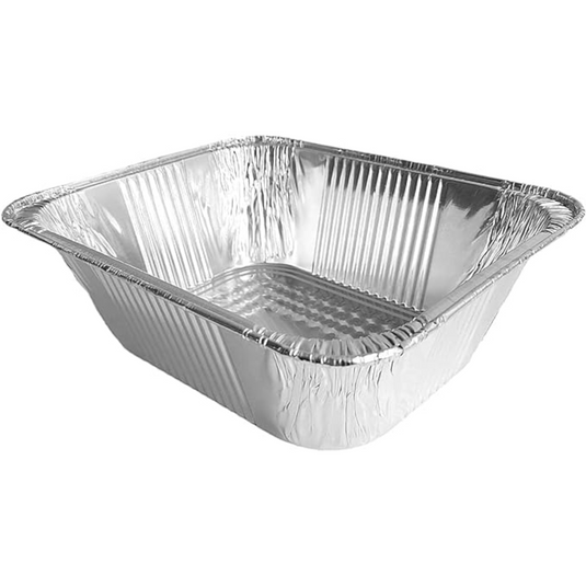 *WHOLESALE* 9 x 13” Half Size Extra-Deep Extra-Heavy Disposable Aluminum Pans 100ct/case Disposable VeZee