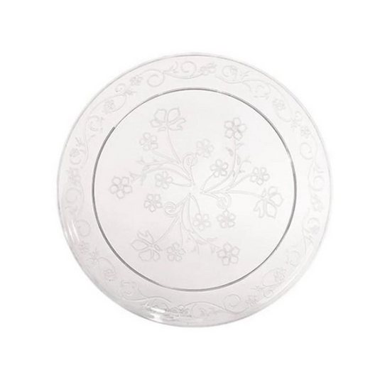 BULK D'Vine Plastic Salad Plate Heavyweight Clear 7