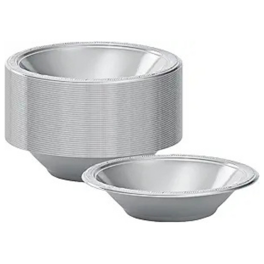 Hanna K. Signature Plastic Bowl Silver 12 oz Bowls Hanna K