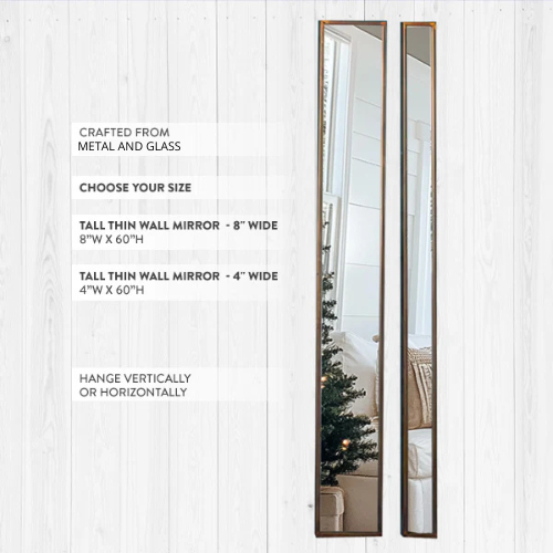 Modern Thin Wall Mirror, Choose Your Size Whats trending KAL