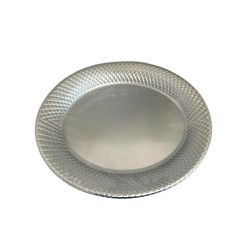 Load image into Gallery viewer, Silver Oval Serving Plastic Tray, 17.75 X 12.75 Tray King Zak
