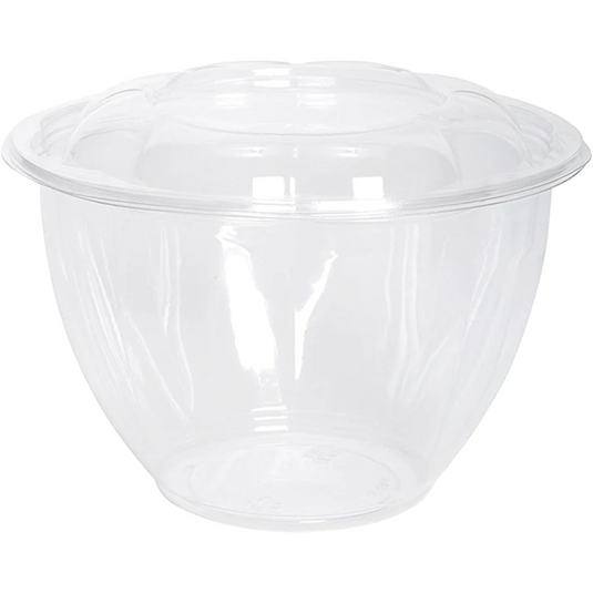 48oz Disposable Rose / Salad Bowls To-Go Containers with Airtight Lids Rose Bowls VeZee