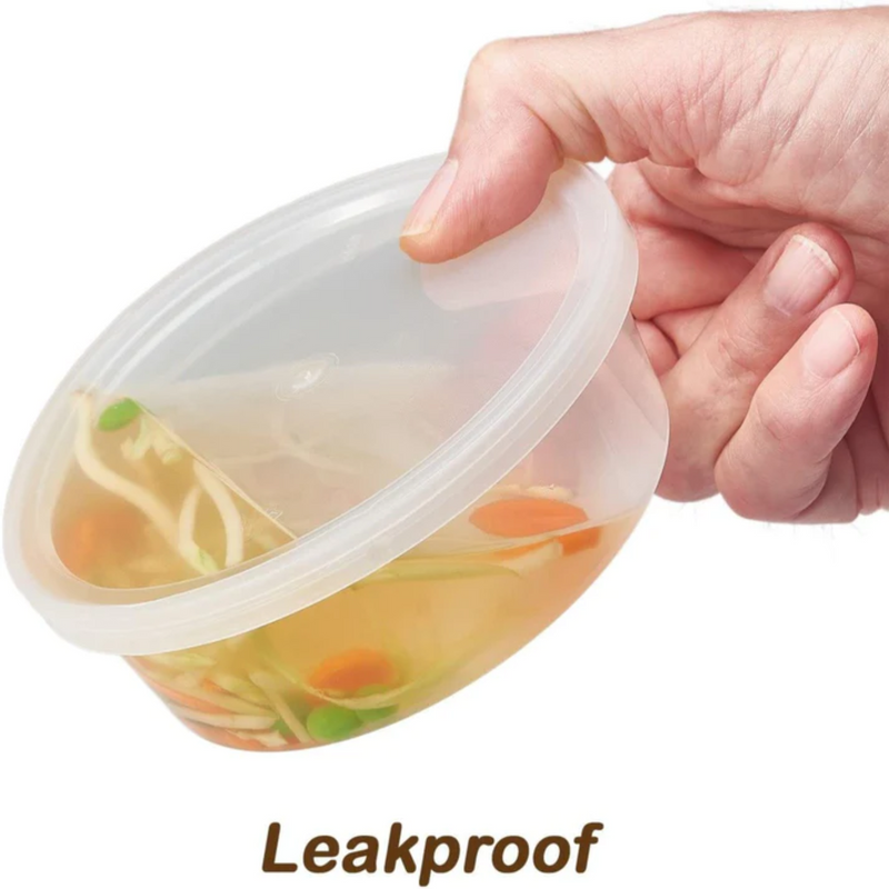 Load image into Gallery viewer, 8oz Extra Strong Quality Heavyweight Deli Container with Lid Food Storage &amp; Serving VeZee
