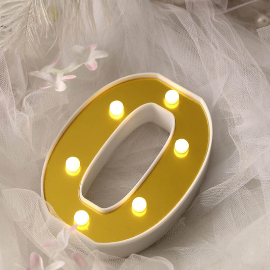 3D Marquee Letter "O" Warm White 6 LED Lights Gold - Chic Light-Up Decor for Events 6" LED PROstorez Default Title