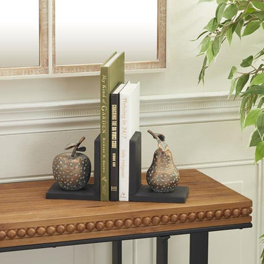 Bronze Metal Fruit Bookends, Set of 2 General UMA