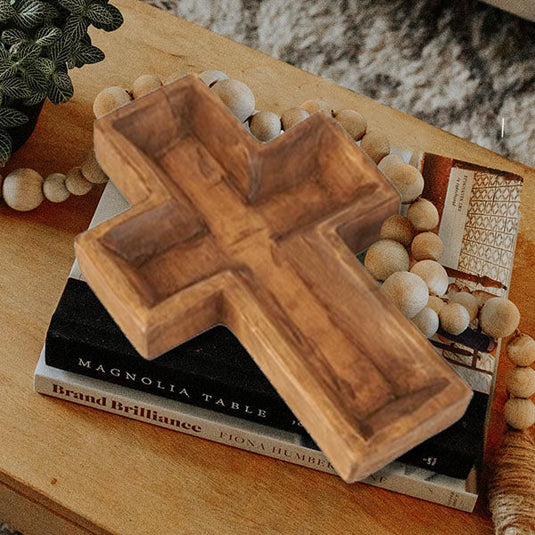 Wooden Cross Dough Bowl General MA