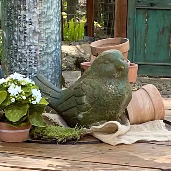 Mossy Sparrow Garden Statue General CT