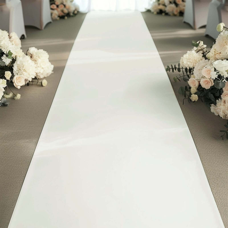 40"x100ft Ivory PVC Aisle Runner Decorations PROstorez Default Title