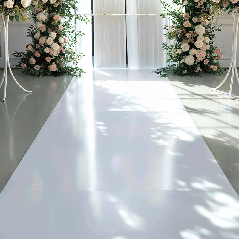 40"x100ft White PVC Aisle Runner Decorations PROstorez Default Title