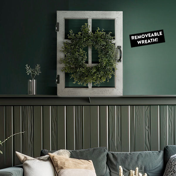 2-in-1 Hinged Dutch Window with Eucalyptus Wreath Whats trending ABH