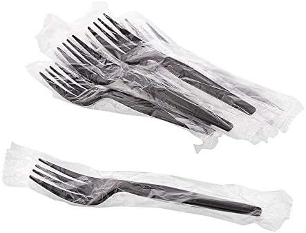 *WHOLESALE* Disposable - Individually Wrapped - Medium Weight - Black Fork | 1000 ct. VeZee