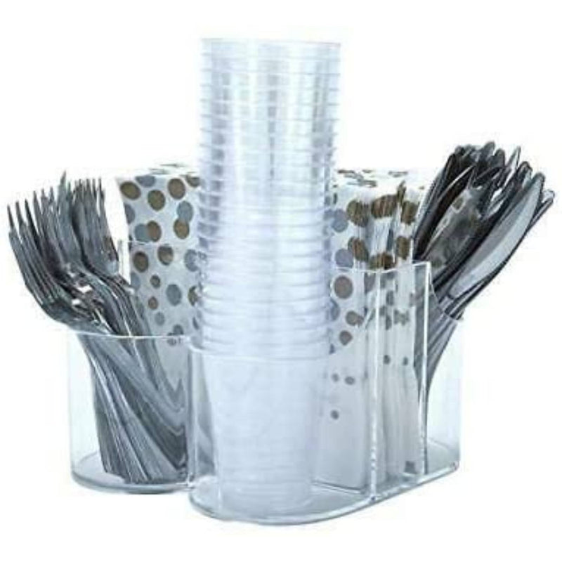 Load image into Gallery viewer, Cutlery Caddy Organizer 5 Compartment Silverware Organizer &amp; Napkin Holder Cutlery Hanna K Signature
