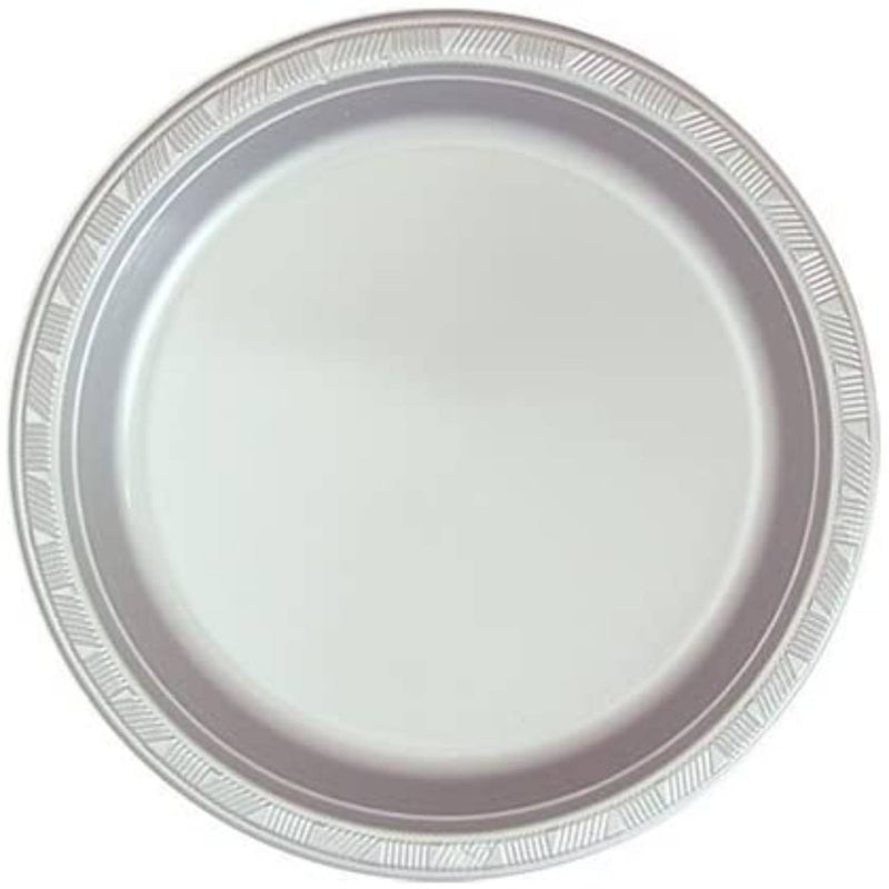 Load image into Gallery viewer, Hanna K. Signature Plastic Plates Silver 9&quot; Disposable Plates Hanna K
