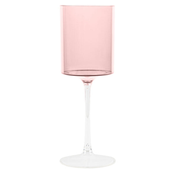 Load image into Gallery viewer, Two Tone 9 Oz Pink/Clear Plastic Wine Goblets Wine Goblets Blue Sky
