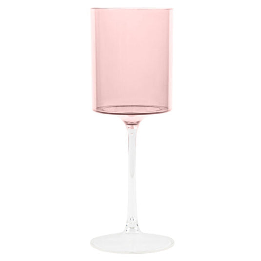 Two Tone 9 Oz Pink/Clear Plastic Wine Goblets Wine Goblets Blue Sky