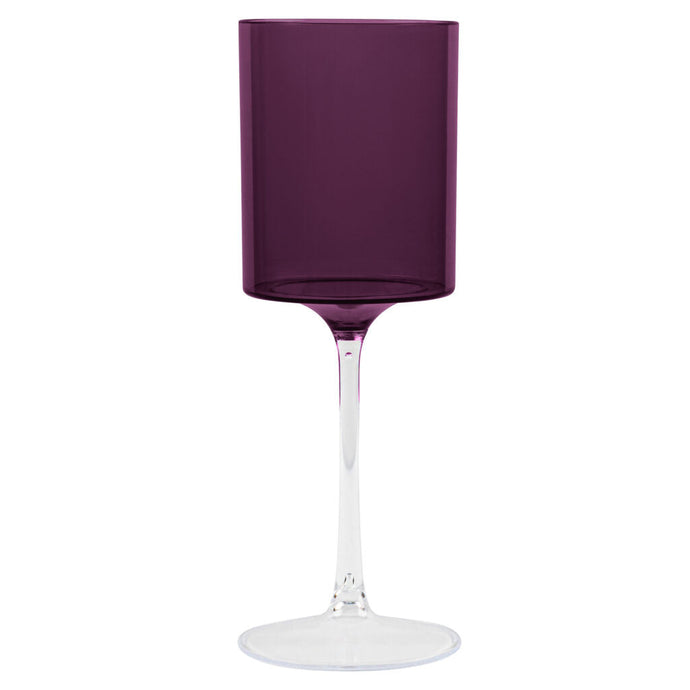 Two Tone 9 Oz Purple/Clear Plastic Wine Goblets Wine Goblets Blue Sky