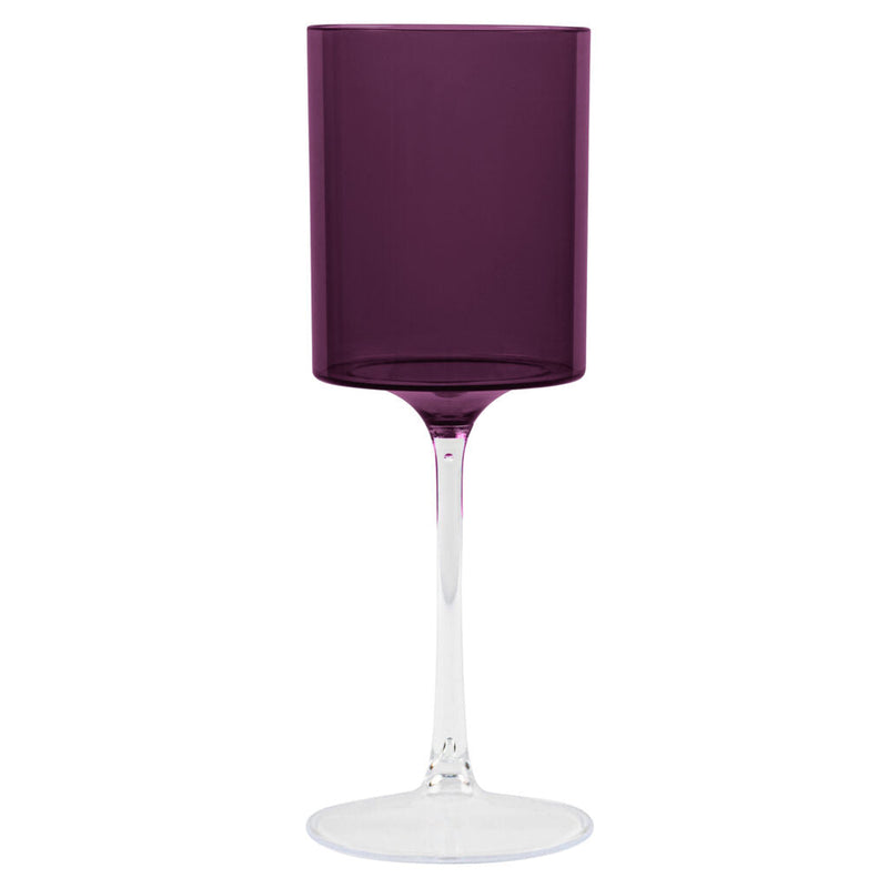 Load image into Gallery viewer, Two Tone 9 Oz Purple/Clear Plastic Wine Goblets Wine Goblets Blue Sky
