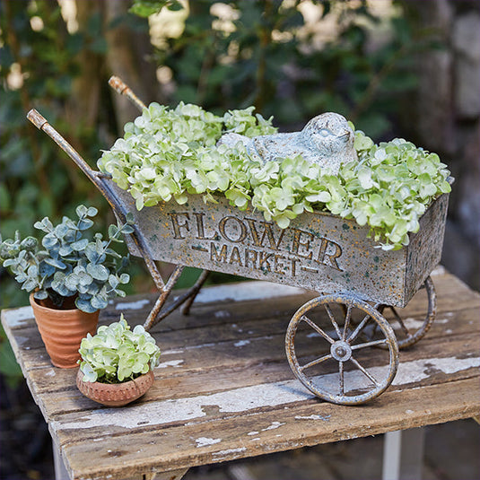 Farmhouse Flower Market Tabletop Wheelbarrow General CT