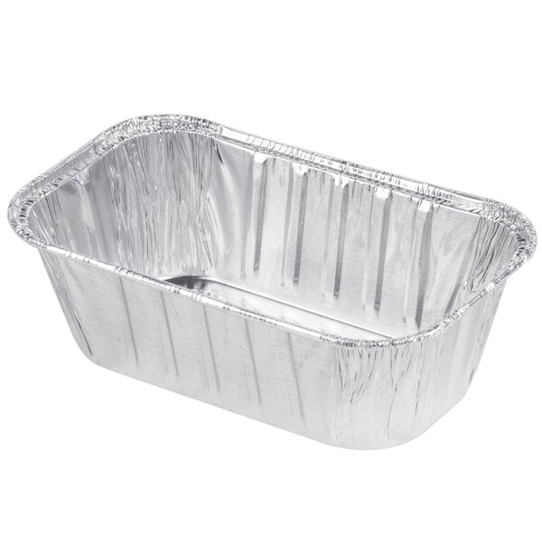 Load image into Gallery viewer, Disposable Aluminum 1lb Rectangular Loaf Pans: Ideal for Baking Disposable VeZee
