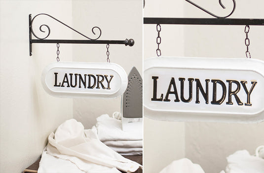 Vintage Laundry Hanging Sign General VIP