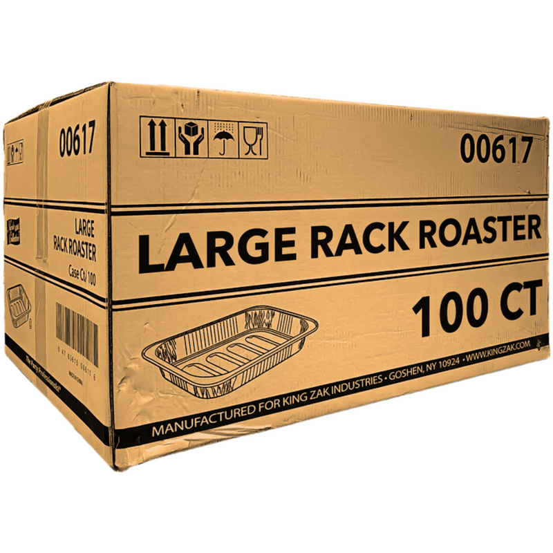 Load image into Gallery viewer, *WHOLESALE* Aluminum Large 17&quot; X 12.5&quot; X 3.19&quot; Rectangular Roaster | 100 ct/case Disposable VeZee
