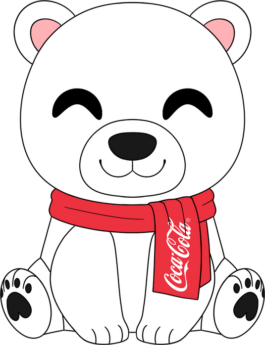 Coca-Cola Polar Bear Plush (9in) Coca-Cola Youtooz Collectibles