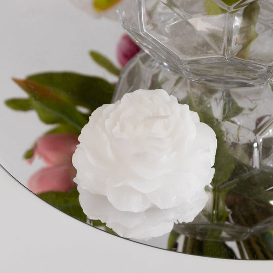 5-Pack Scented Candles Floating Peony Flower Design White Wax - Decorative Party Favors with Individual Gift Boxes & Ribbons 3